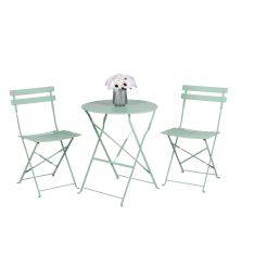 Articasa Bistro cafesæt m/bord og 2 stole Ø60xh70cm - Mintgrøn