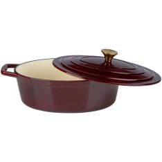 Alpina Oval Støbejernsgryde 33cm / 5.0L - Alle typer kogeplader og ovn - Rød