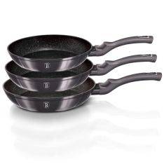 Berlinger Haus - Stegepandesæt ø28 / ø24 / ø20 cm - El / Gas / Induktion - Carbon Pro Edition