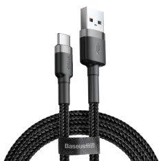 BASEUS Cafule USB-C / USB-A oplader kabel 3A - Sort/Grå - 0.50 M
