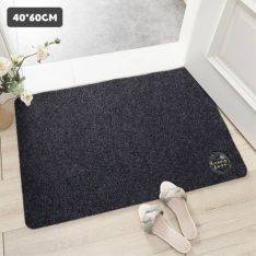 Happy Dørmåtte 60 x 40 cm - Blød og behagelig - Non-Slip - Mørkegrå