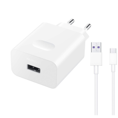 Original Huawei oplader / adapter 22.5W imkl. USB-C kabel - Hvid