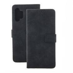 Samsung Galaxy A36 5G / A37 5G - Velvet læder cover / pung - Sort