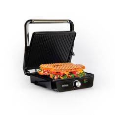 Royalty Panini Grill / sandwich maskine 2000W - Non-Stick - Sort