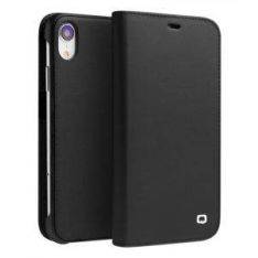 iPhone XR - QIALINO ægte læder cover / pung - Sort