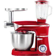 Royalty Line 3-i-1 Køkkenmaskine 1900W / 6.5L Hakker/Blender/Røre - Rød