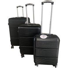 Royalty Line Kuffertsæt - Trolley med hjul og håndtag - Sæt med 3 - Sort