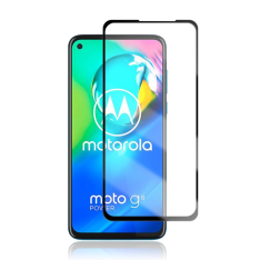 Motorola G8 Power - AMORUS hærdet beskyttelsesglas "full glue" med komplet dækning