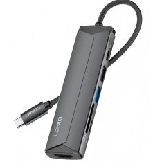 LDNIO USB-C HUB 6-i-1 dockingstation  PD 100W - HDMI 4K / USB-C / USB-A / SF/TF