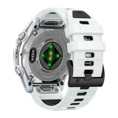  Garmin Forerunner 955 / 955 Solar - Silikone urrem 22mm med QuickRelease - Hvid/sort