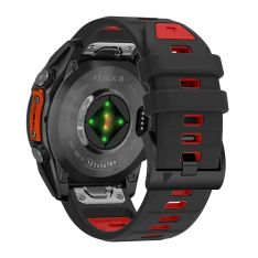  Garmin Quatix 5 / Quatix 5 Sapphire - Silikone urrem 22mm med QuickRelease - Sort/rød