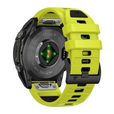  Garmin Descent G2 / G1 / G1 Solar - Silikone urrem 22mm med QuickRelease - Lime/sort