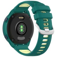 Garmin Forerunner 645 / 645 Music - Silikone urrem 20mm - Dual color - Grøn/lysegul