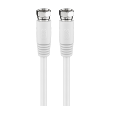 High Grade Antenne F-Kabel - dobbelt skærmning - Hvid - 3.5 m