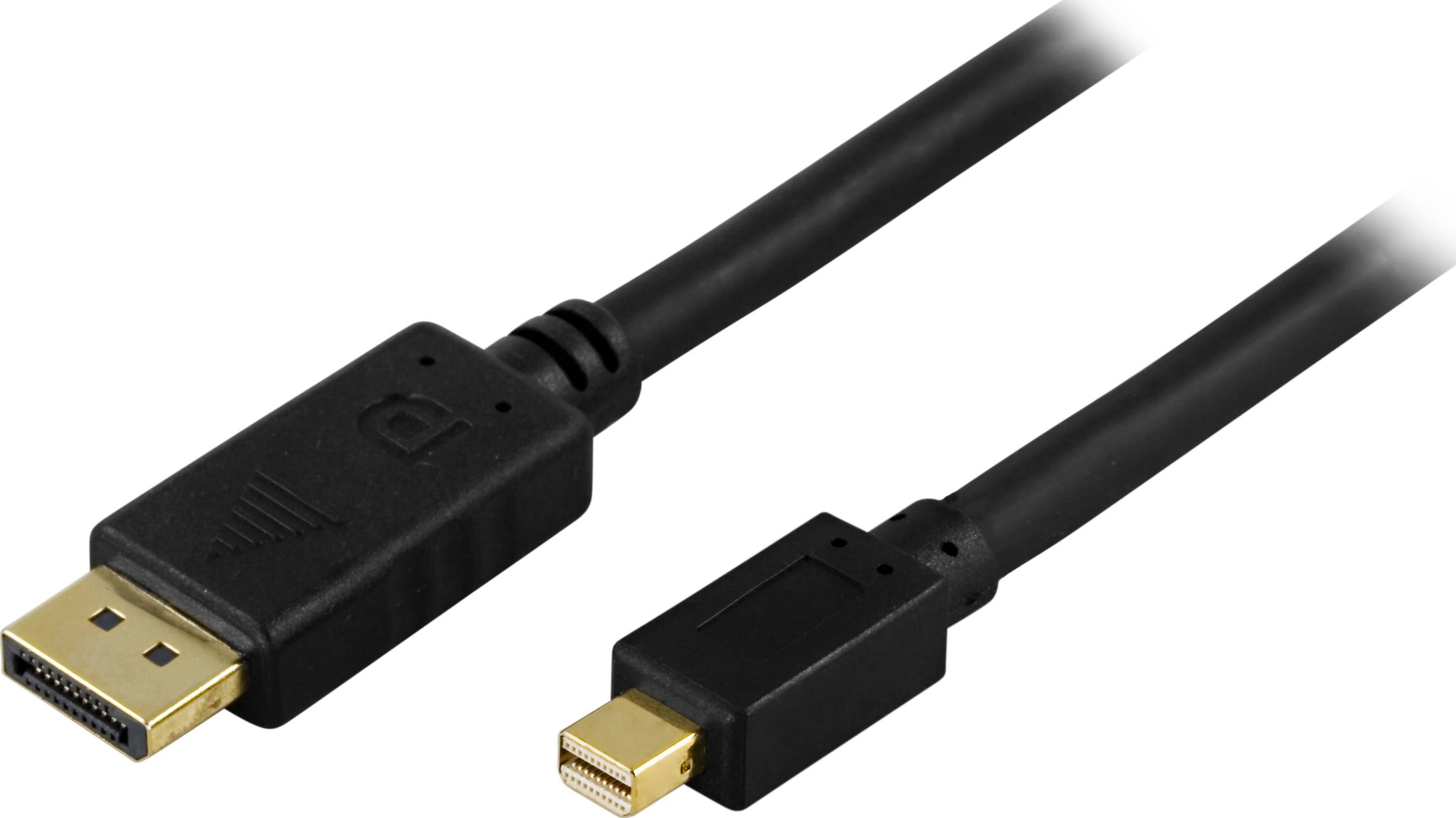 DELTACO DisplayPort til Mini DisplayPort monitorkabel, 20-pin han-han,