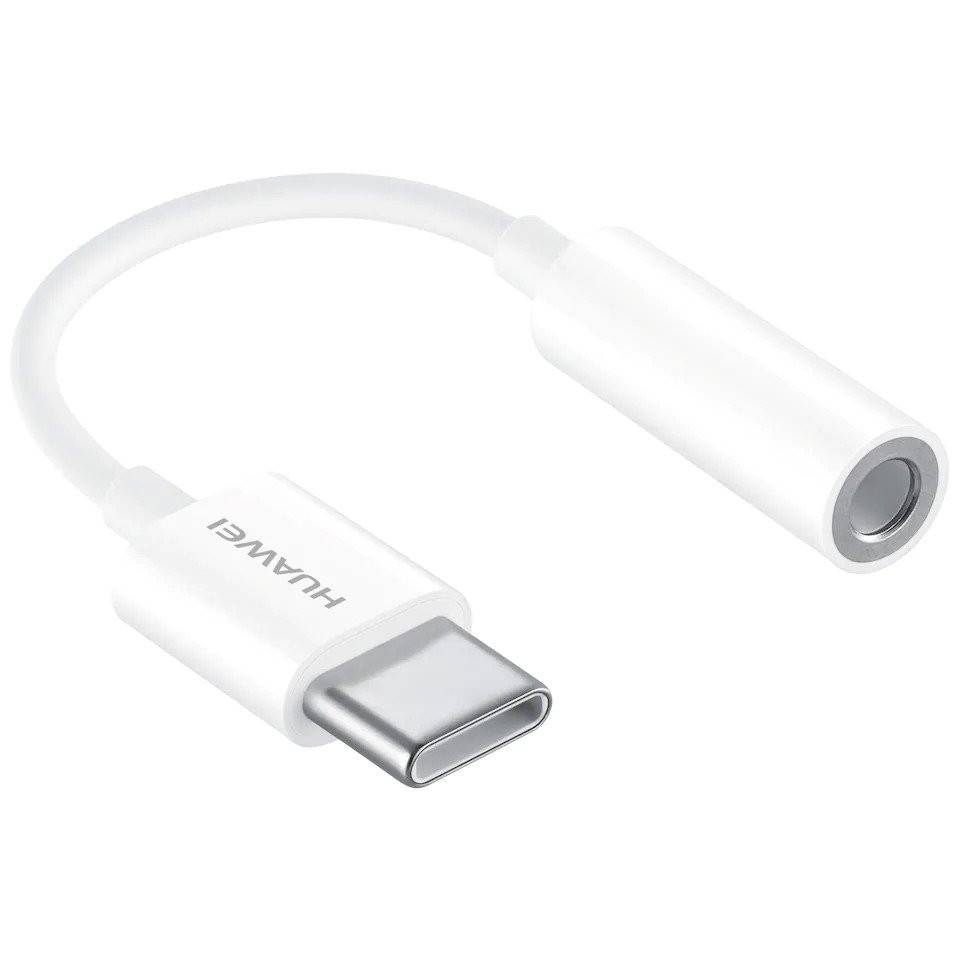 Original Huawei CM20 USB-C til 3.5mm headset adapter - Hvid