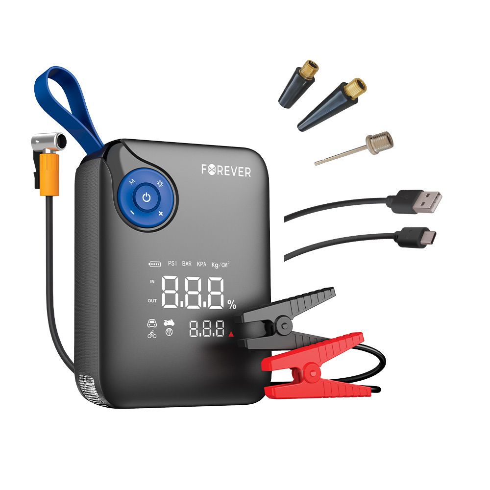 Forever 4-i-1- Jumpstarter 12V / 600A / 18W - 7200mAh