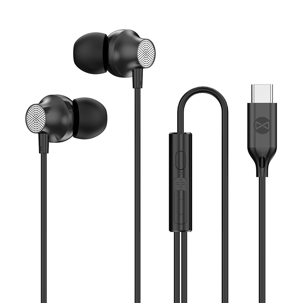 Forever EP02 USB-C høretelefoner med mikrofon - Sort