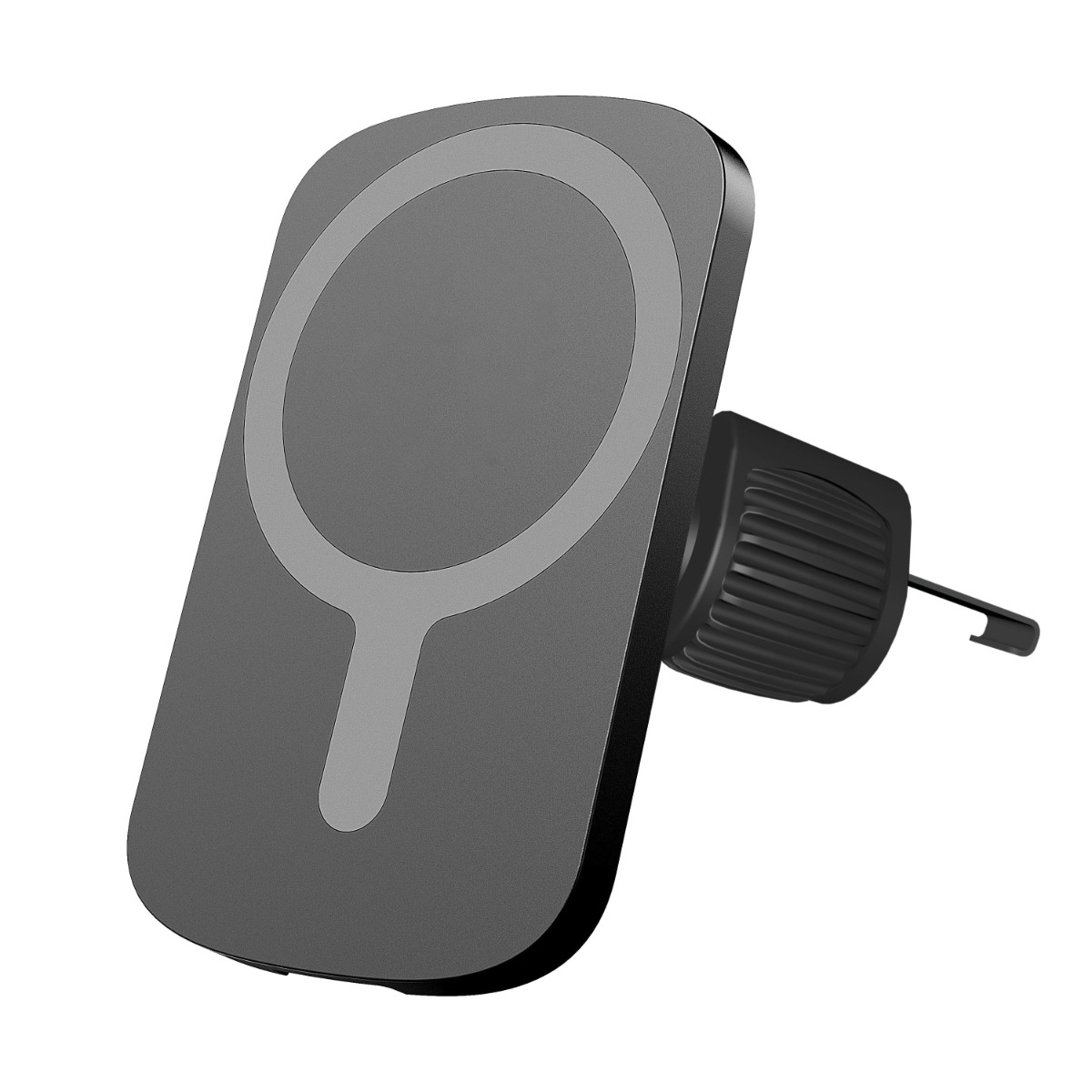Setty magnetisk bilholder med trådløs opladning 15W - Sort