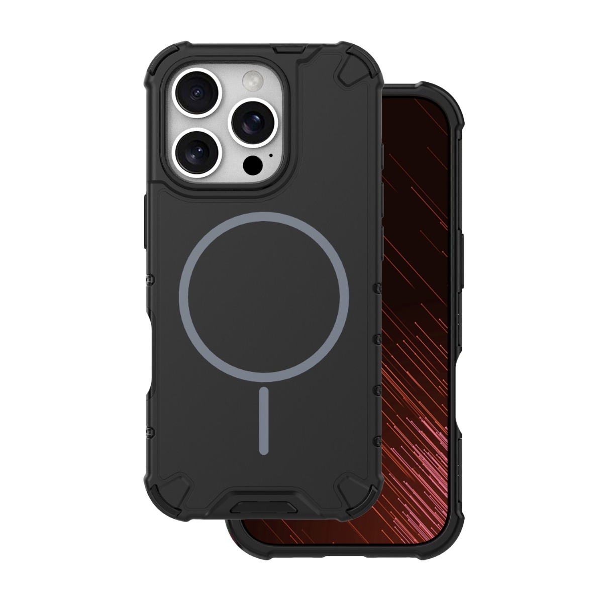 iPhone 16 Pro Max - Defender shockproof cover - Magsafe kompatibel - Sort