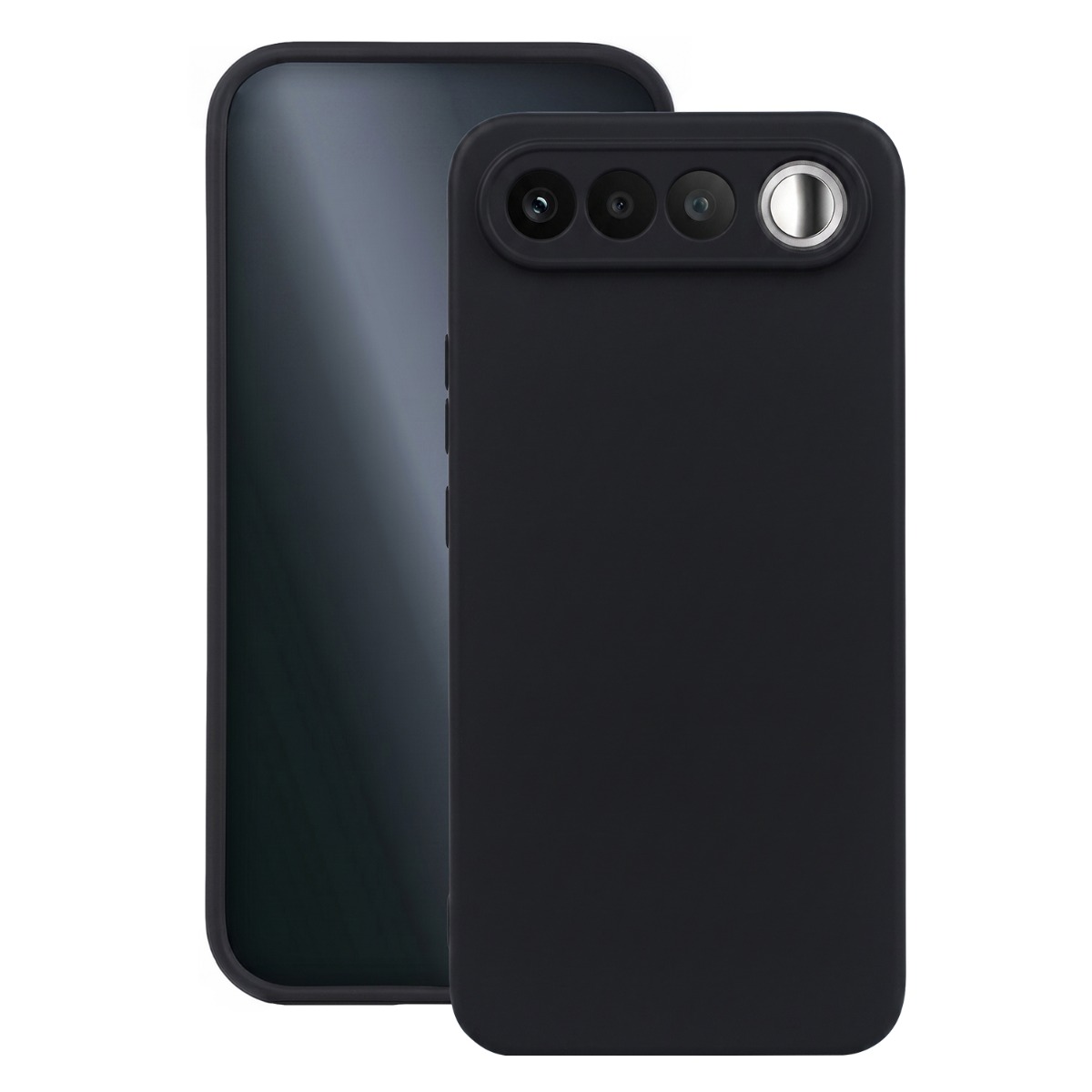 Realme 16 5G - Slim fleksibelt gummi cover - Sort