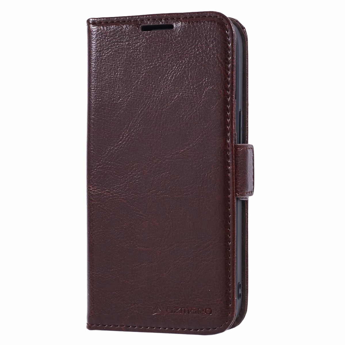 iPhone 15 Plus - Azmaro 2-i-1 ægte læder cover / pung - aftageligt - Brun
