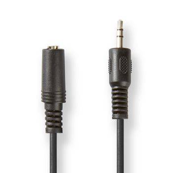 Stereo Minijack 3.5mm forlængerkabel - Sort - 3 m