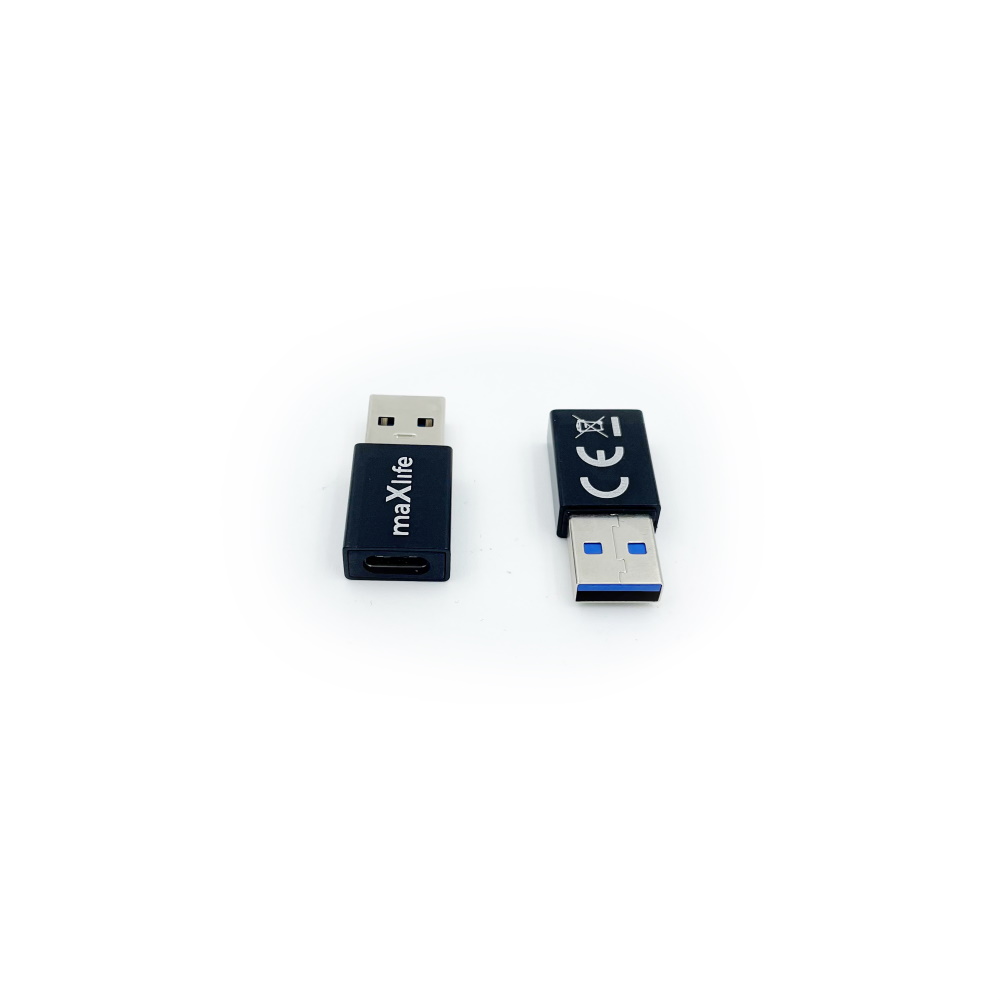 Maxlife USB-A til USB-C 60W adapter - Sort
