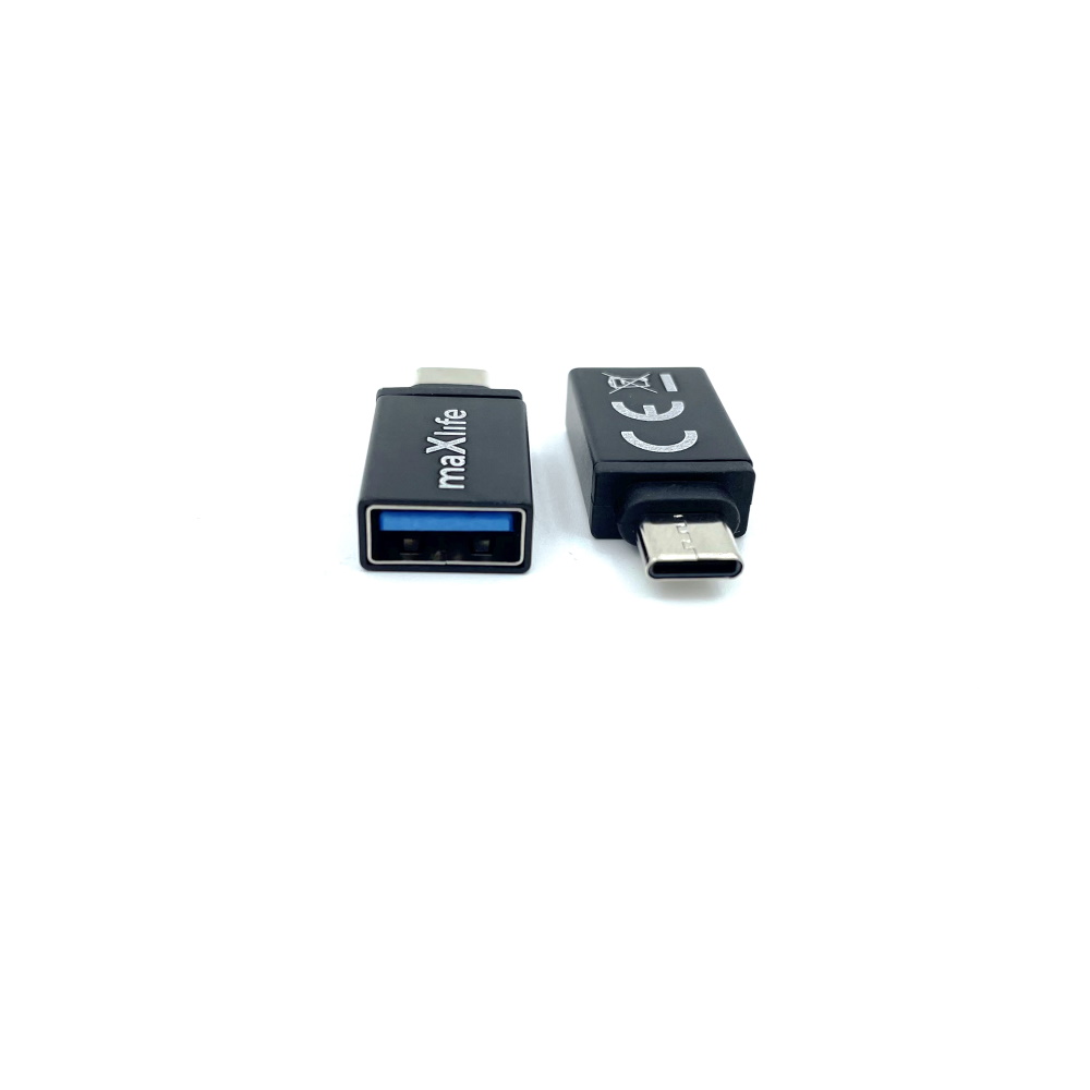 Maxlife USB-C til USB-A 60W adapter - Sort