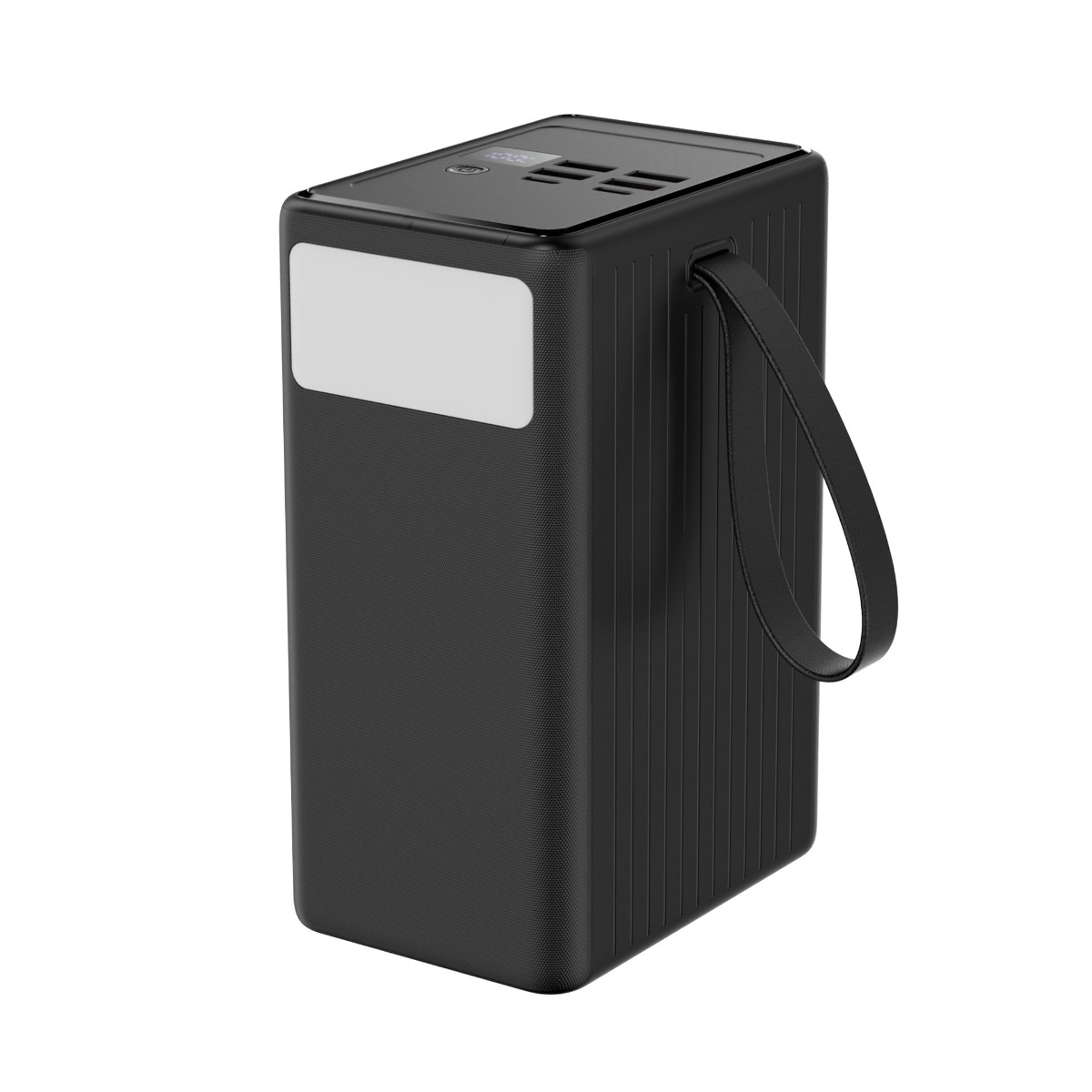 Platinet Powerbank 80000mAh / PD 20W Quick charge - med lommelygte - Sort