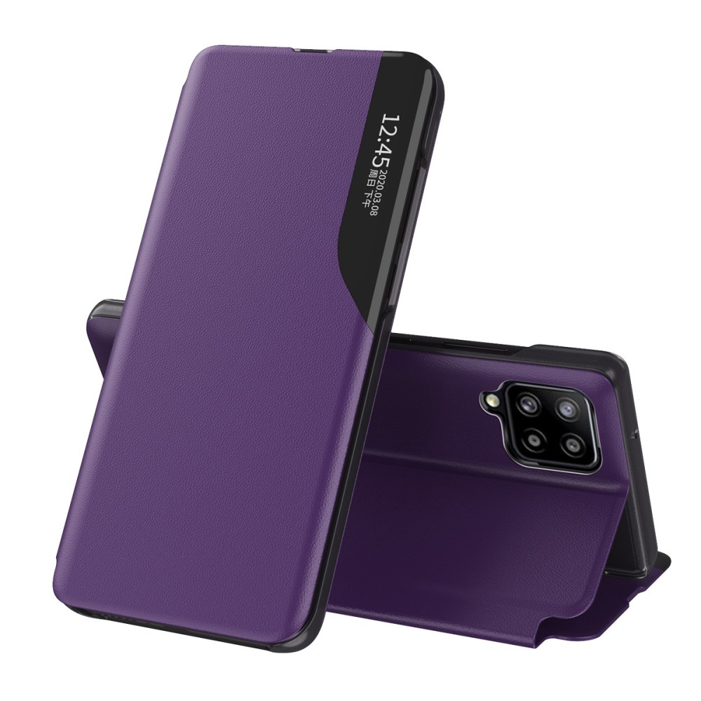 Samsung Galaxy A22 4G - Læder smart View Window cover - Lilla