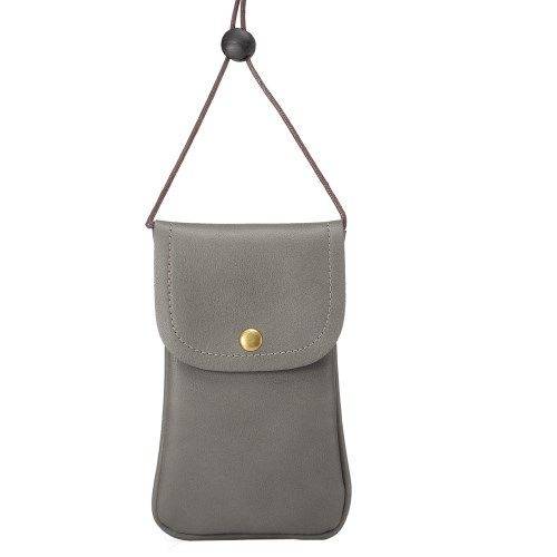 Universal læder Taske / pouch med Rem - Grå