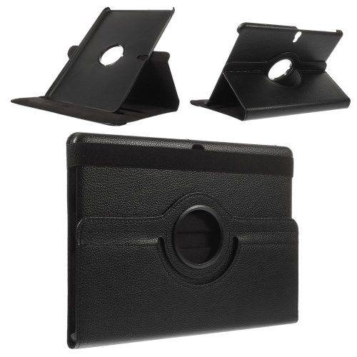 Samsung Galaxy Tab S 10.5 - 360 graders Roterbar Smart Læder Cover - Sort