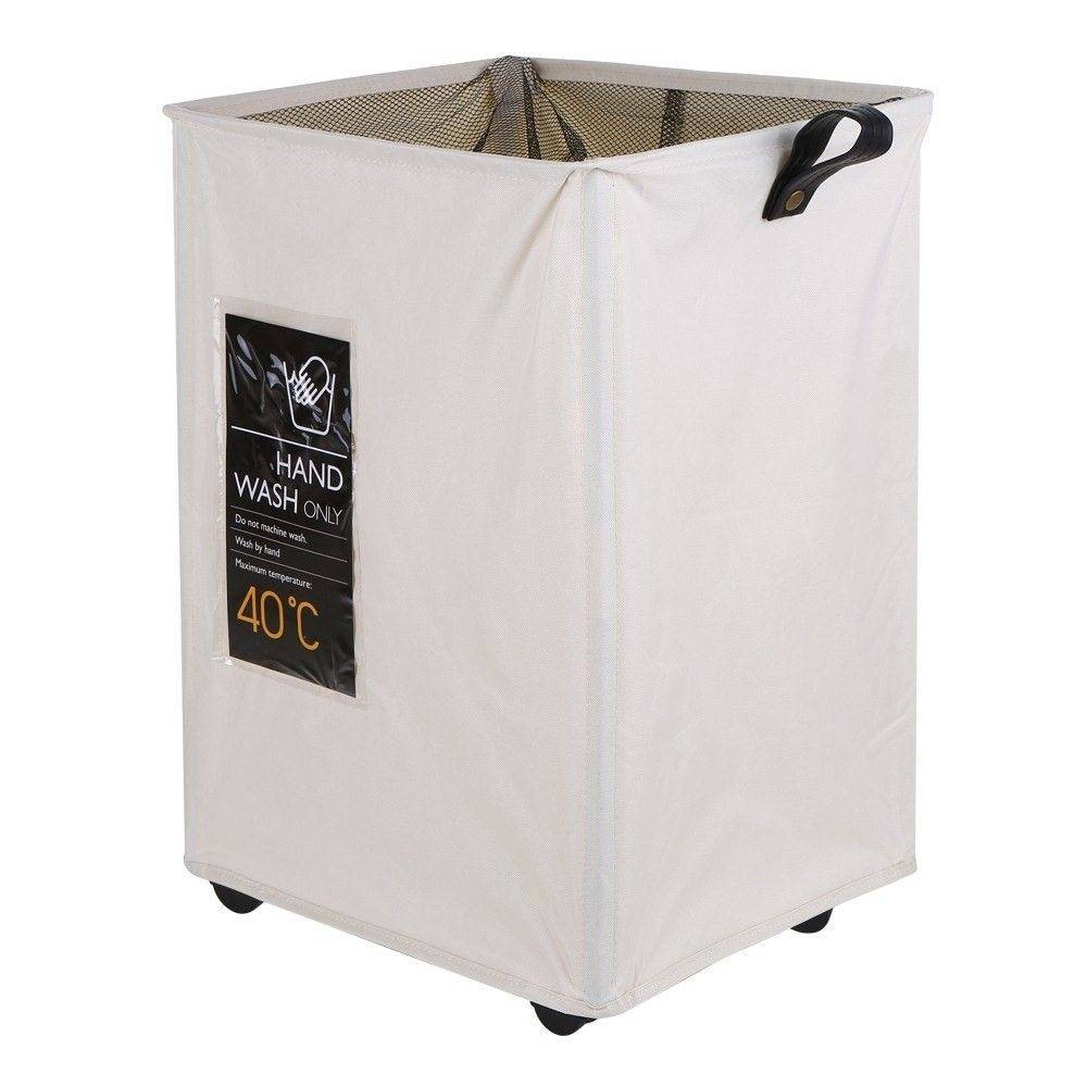 Vasketøjskurv 40 x 34 x 58 cm foldbar og med hjul - SMART DESIGN