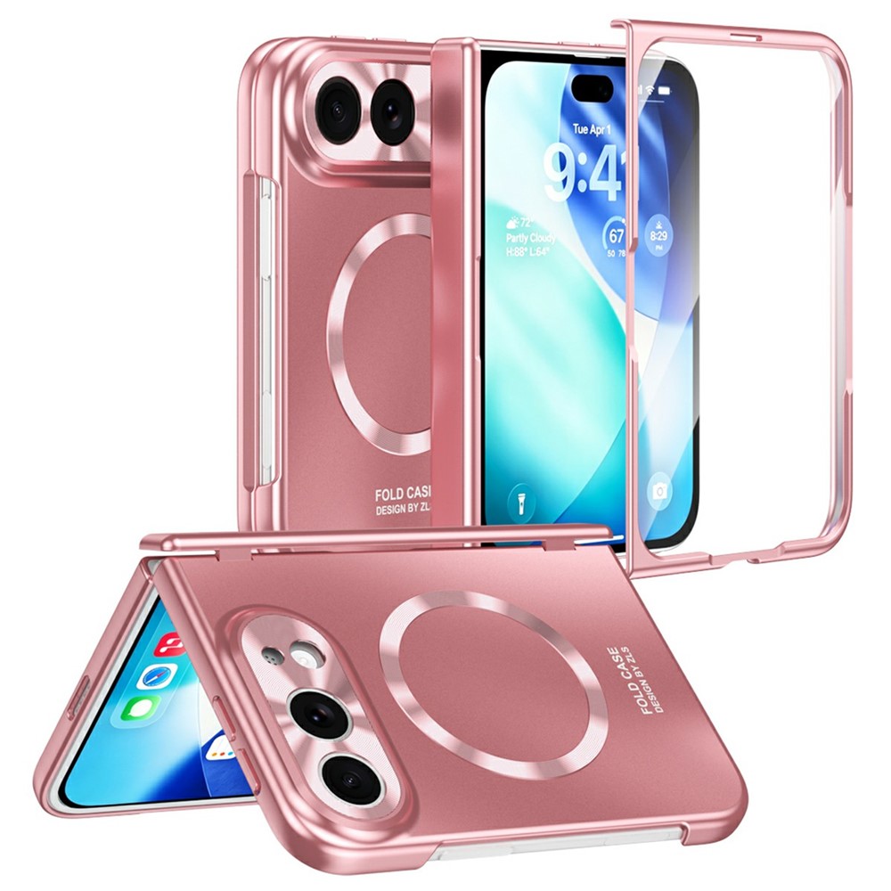 iPhone Duo - Magnetisk shockproof cover - Inkl. Hærdet beskyttelsesglas - Rosa guld