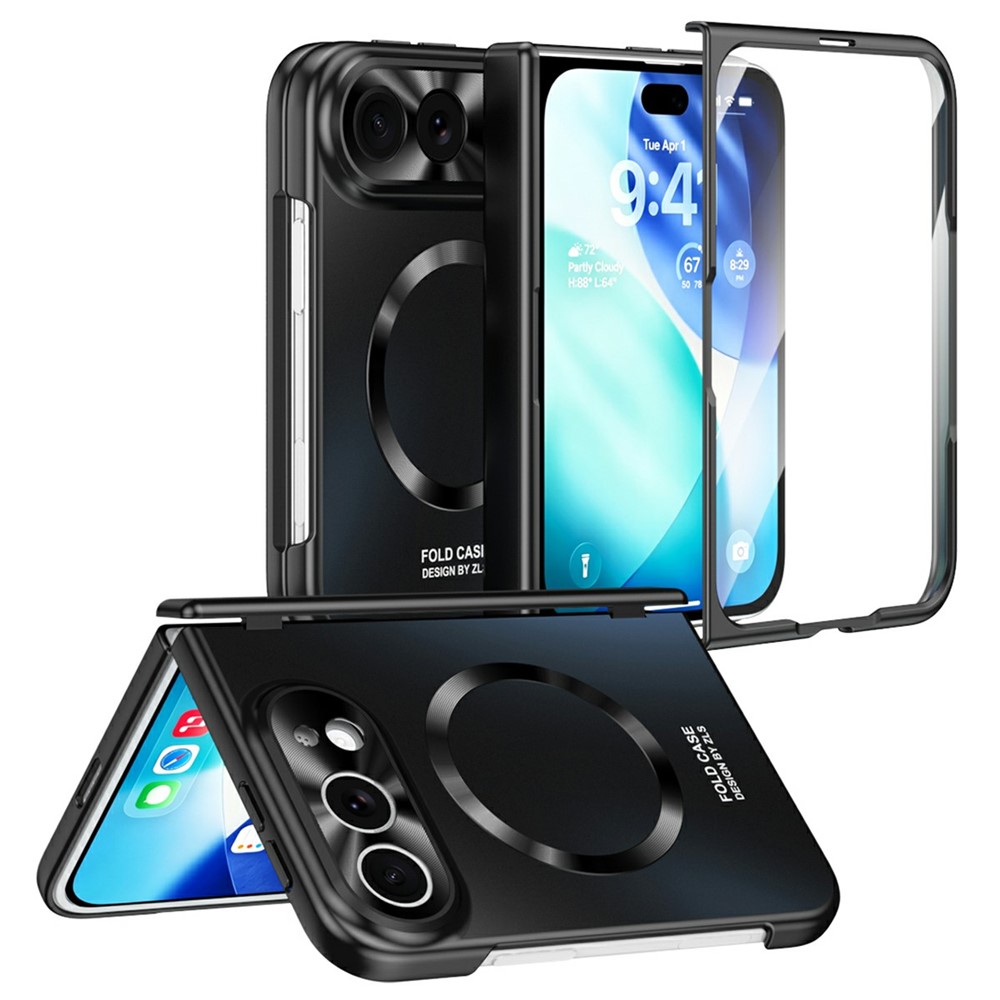 iPhone Duo - Magnetisk shockproof cover - Inkl. Hærdet beskyttelsesglas - Sort