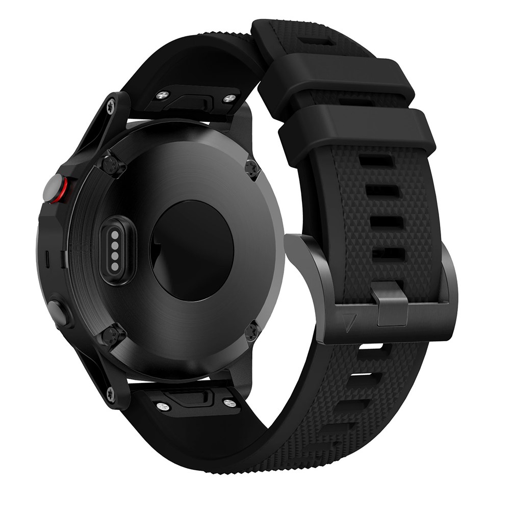 Garmin Fenix 6/Fenix 5 Plus/Fenix 5 - Silikonerem 22mm - Juterbar længde - Sort