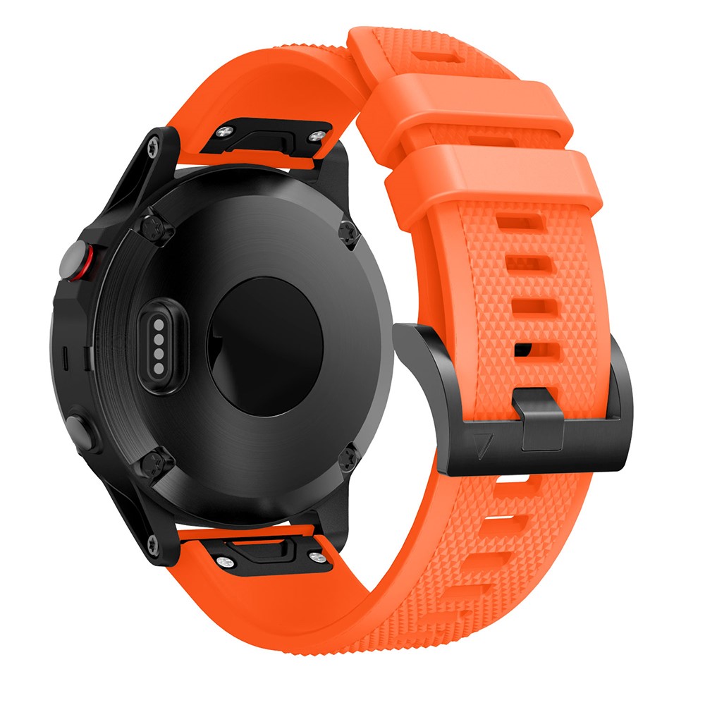 Garmin Fenix 6/Fenix 5 Plus/Fenix 5 - Silikonerem 22mm - Juterbar længde - Orange