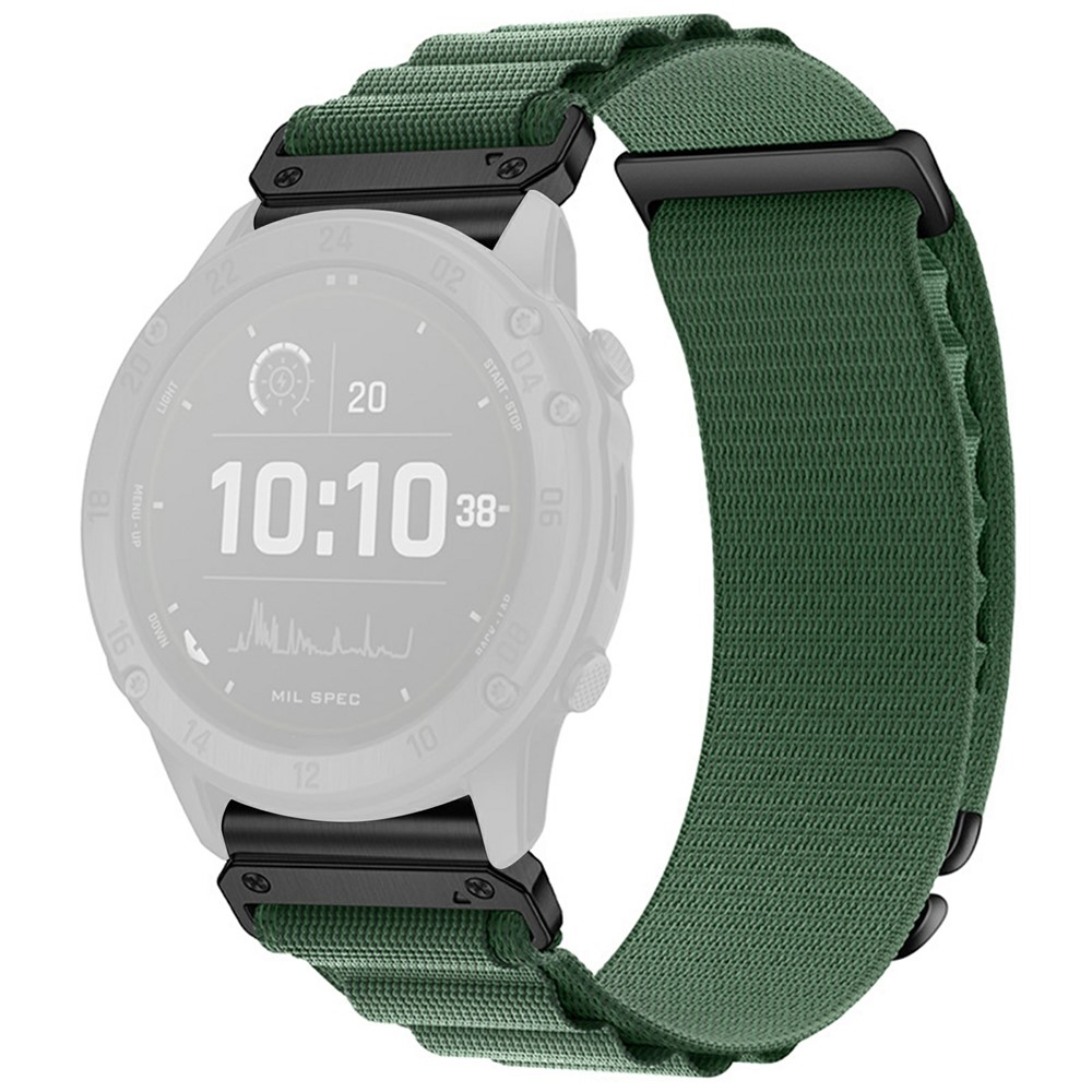 Garmin Fenix 8 47mm - Urrem i nylon tekstil 22mm med Quick Release - Grøn