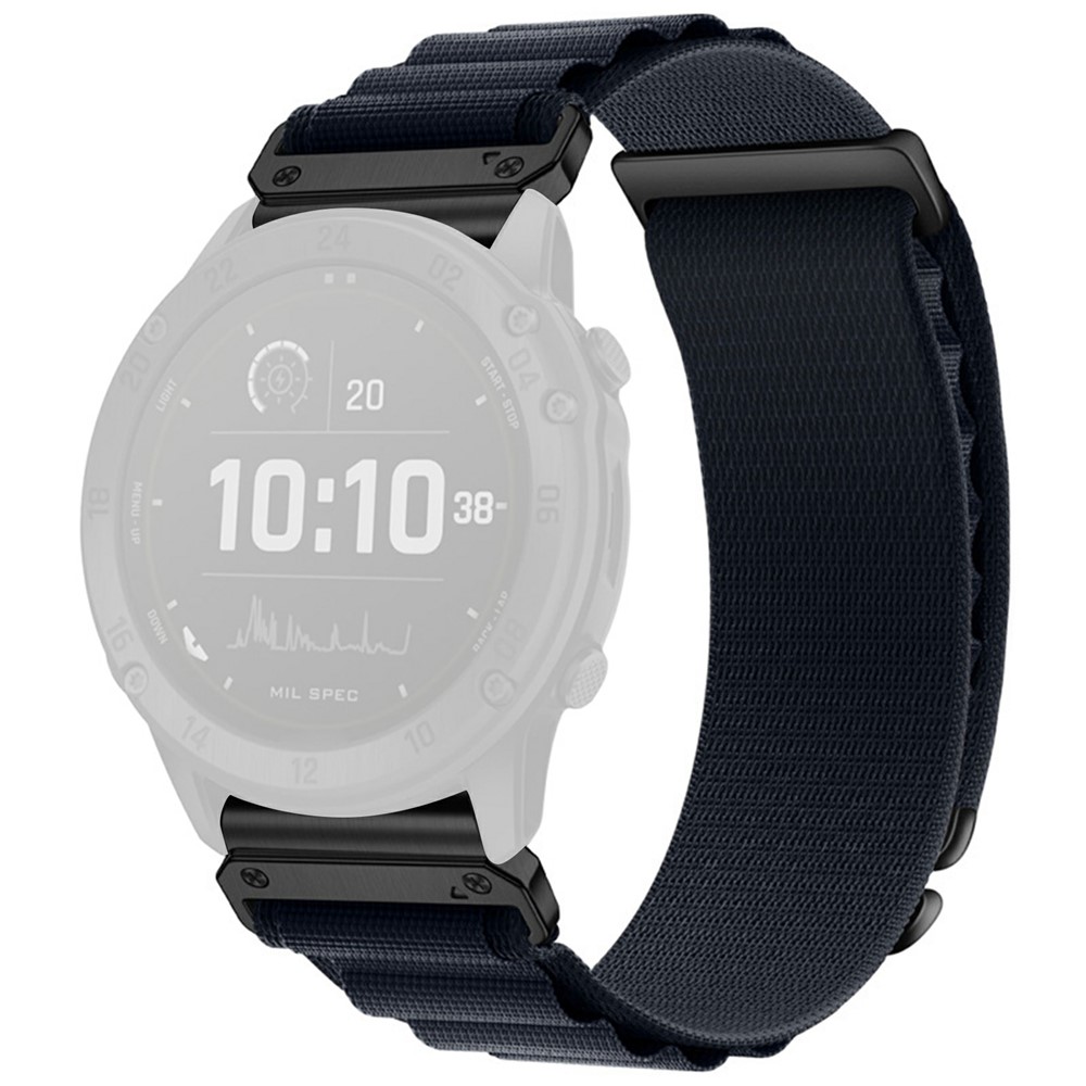 Garmin Fenix 8 47mm - Urrem i nylon tekstil 22mm med Quick Release - Midnatsblå