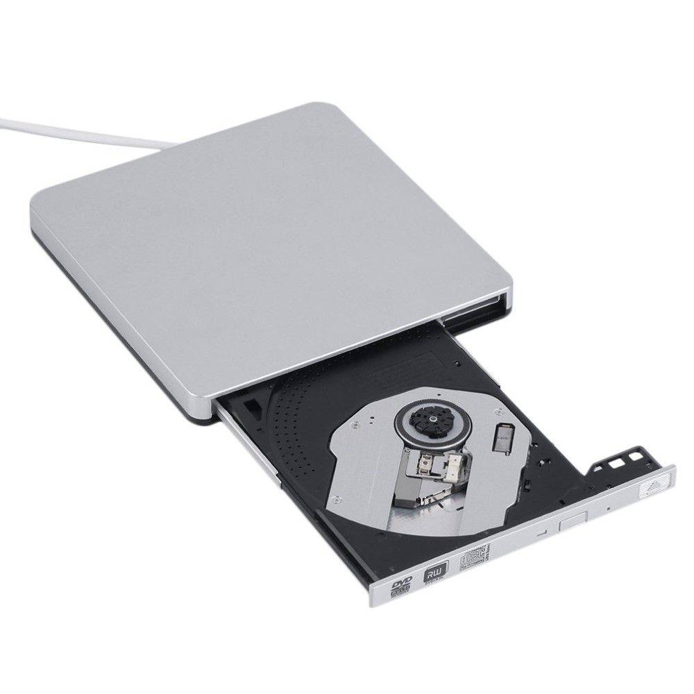 Slim Ekstern CD/DVD RW Drev / brænder - Tilslut via USB - Til MacBook/Laptop