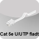 Cat 5e U-UTP fladt
