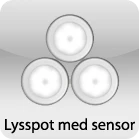 Lysspot med sensor