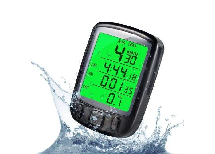 SUNDING Cykelcomputer / Odometer - LCD display - Speedometer - Vandtæt - Multi funktioner