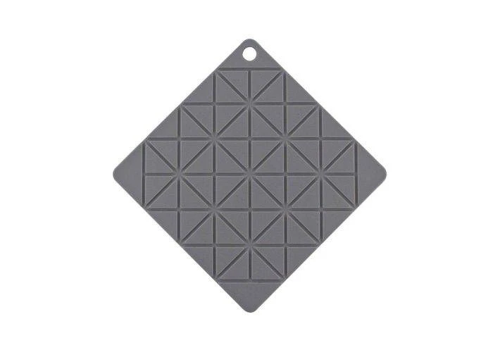 Non Slip Silikone Grydelapper / Bordskåner - SQUARE - Grå