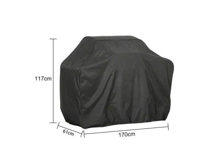 Overtræk til Grill - 170x117x60cm - Vandtæt - Inkl. opbevaringspose - Sort