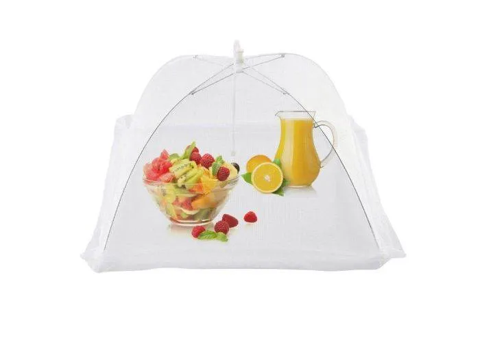 Myggenet til picnic / grillaften - 42x42 cm. - Hvid