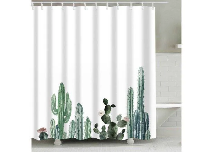 SHOWER - Badeforhæng med print - 180 x 180 cm. - Style B