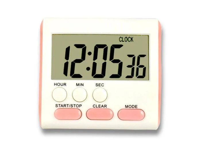 Magnetisk digitalt køkkenur med timer - Pink