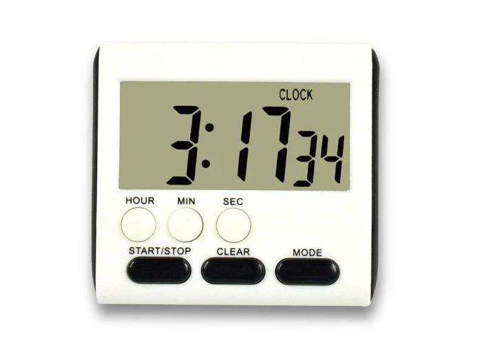Magnetisk digitalt køkkenur med timer - Sort